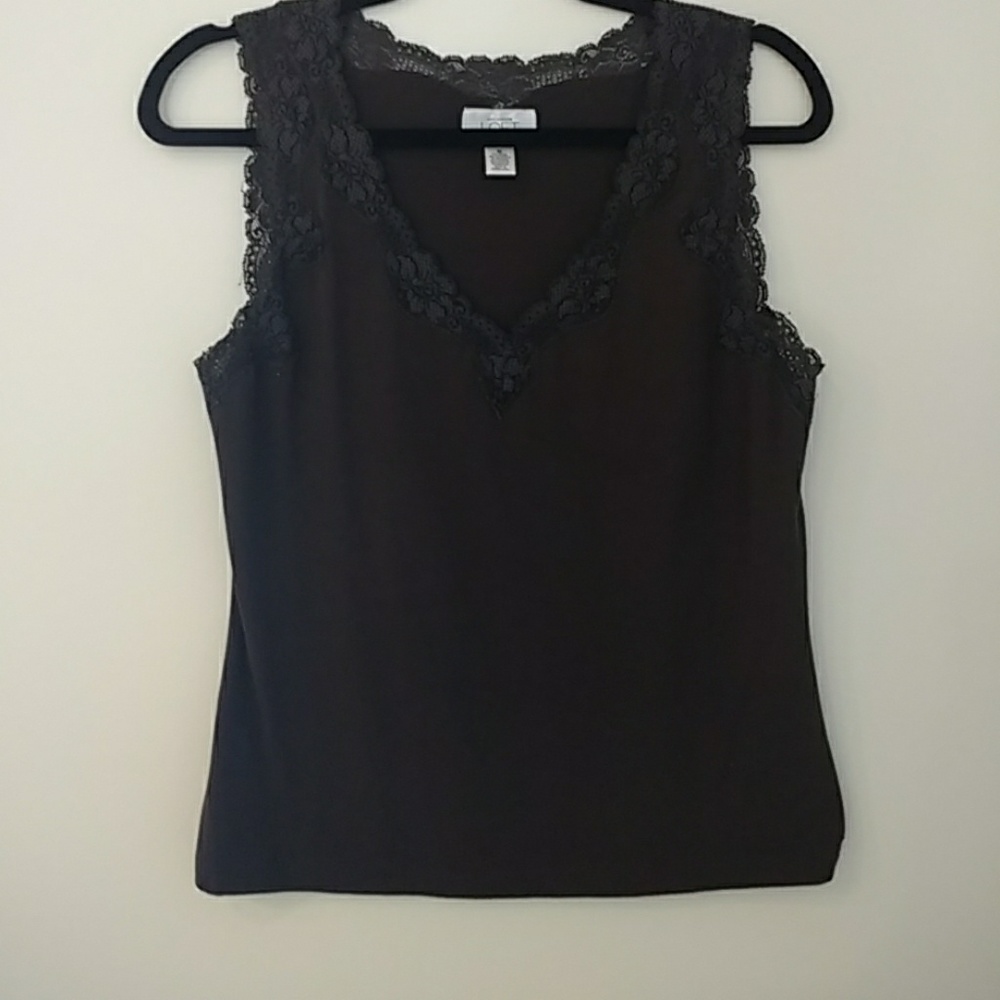 Brown knit tank